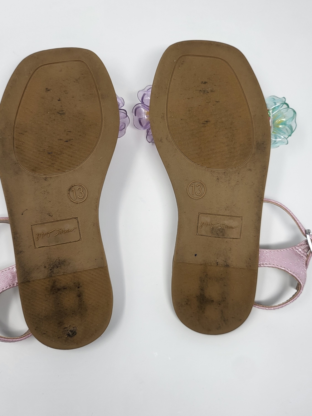 Betsey Johnson Pink Floral Jelly Flower Girls Sandals - Picture 4 of 4